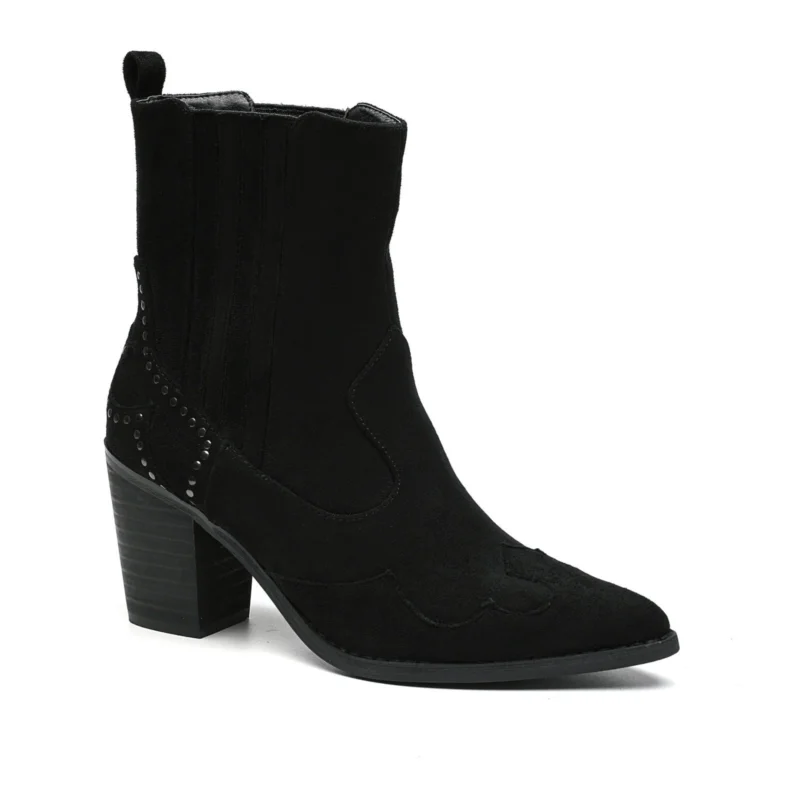R393- Bottine santiags "Moow" (T36-T41) - noir - 41