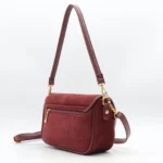 Sac à main aspect daim femme Flora & Co - bordeaux - sans-taille