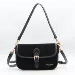 Sac à main aspect daim femme Flora & Co - noir - sans-taille