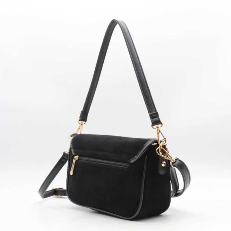 Sac à main aspect daim - noir - sans-taille
