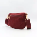 Sac banane femme en velours côtelé Flora & Co - bordeaux - sans-taille