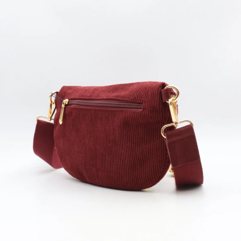 Sac banane femme en velours côtelé Flora & Co - bordeaux - sans-taille
