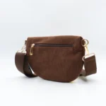 Sac banane femme en velours côtelé Flora & Co - marron - sans-taille