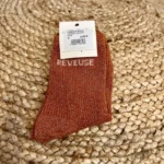 Chaussettes paillettes « Rêveuse » - rouille - sans-taille