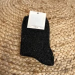 Chaussettes paillettes « Rêveuse » - noir - sans-taille