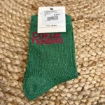 Chaussettes paillettes « Coeur Tendre » - vert-bresil - sans-taille