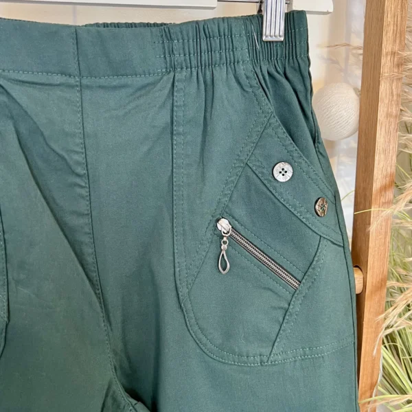 T543- Pantalon Confort Chaud (T38-T52) - vert-sapin - 56