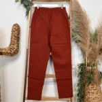 Pantalon confort chaud femme JST taille haute T38-T52 - rouille - 58