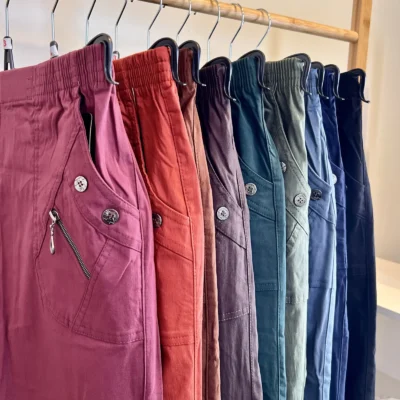 T543- Pantalon Confort Chaud (T38-T52) - bleu-canard - 58