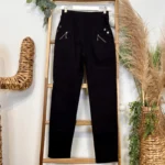 Pantalon confort chaud femme JST taille haute T38-T52 - noir - 58