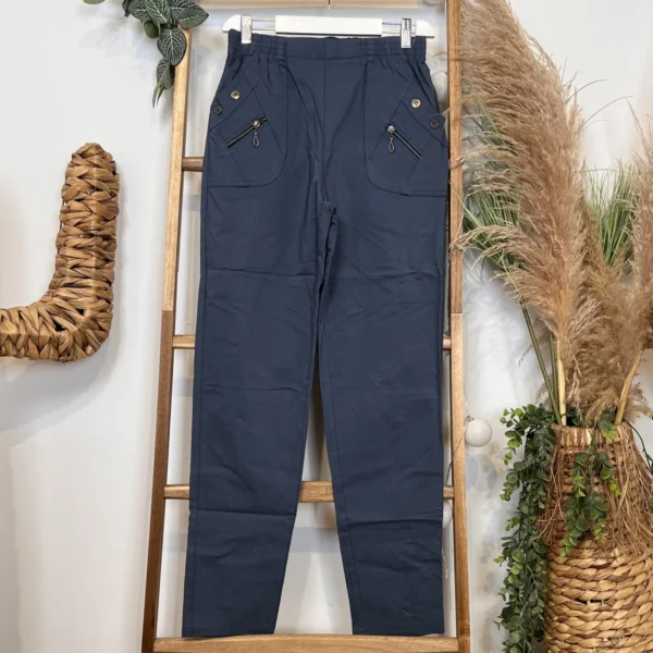 T543- Pantalon Confort Chaud (T38-T52) - bleu-canard - 58