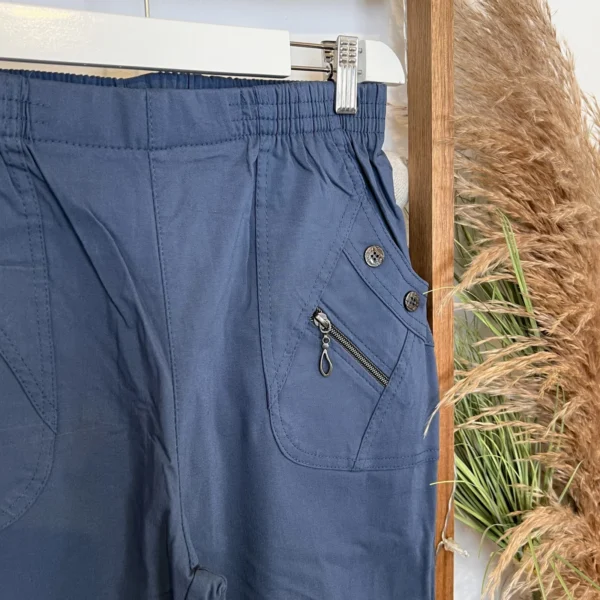 T543- Pantalon Confort Chaud (T38-T52) - bleu-canard - 58