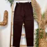 Pantalon confort chaud femme JST taille haute T38-T52 - marron - 58
