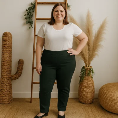 R274- Tregging Molletonné Christy - vert-sapin - 52