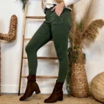 Jean Slim femme taille élastiquée MELLY & CO T34-T42 - kaki - 42