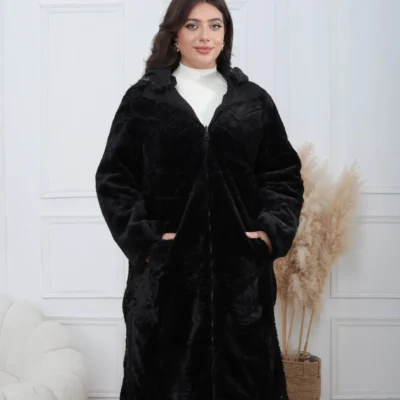 K005 - Imper réversible fourré (T42-T50) - noir - 50