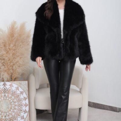 K007- Veste courte fausse fourrure