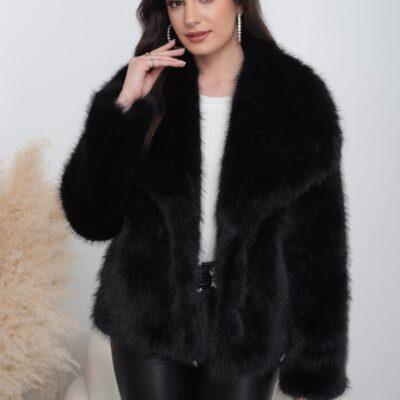 K007- Veste courte fausse fourrure