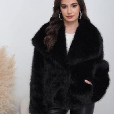 K007- Veste courte fausse fourrure