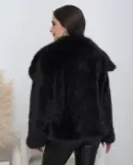 K007- Veste courte fausse fourrure