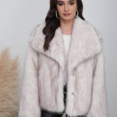 K007- Veste courte fausse fourrure