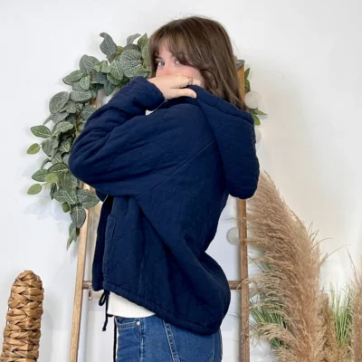 K028- Veste Matelassée Coton (TU) - marine - taille-unique