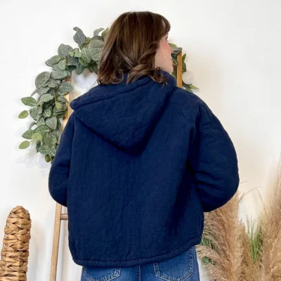 K028- Veste Matelassée Coton (TU) - marine - taille-unique