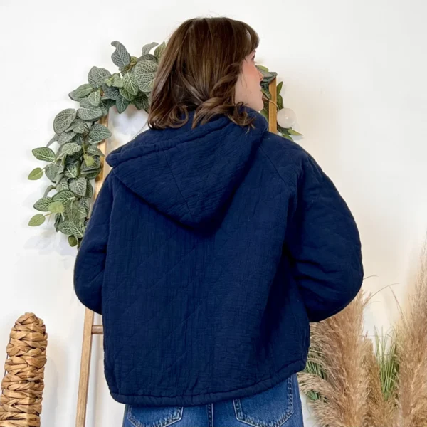 K028- Veste Matelassée Coton (TU) - marine - taille-unique