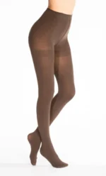 Y498- Opaque 80 Den - marron-chocolat - taille-unique