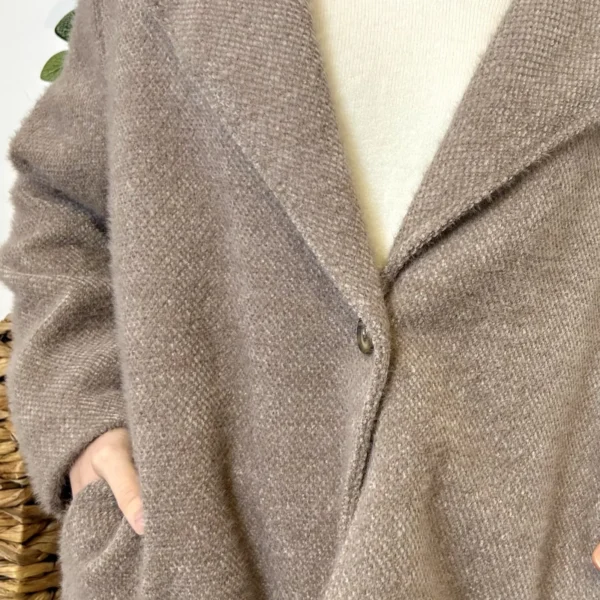 K023- 𧄠Veste courte chinée (Tu) - taupe - taille-unique