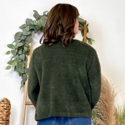 K025- Veste courte chinée - kaki - taille-unique