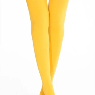 Y498- Opaque 80 Den - moutarde - taille-unique