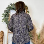 Chemise femme imprimé zébré MAËLLE T36-T38 - marine - 38