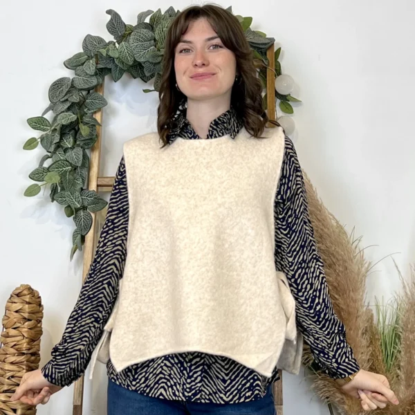 K009- Chemise imprimé zébrée (T36-T38) - marine - 38