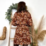 Robe fleurie (T36-42) - marron - 38