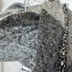 Écharpe asymétrique femme chinée à fils brillants - noir - sans-taille