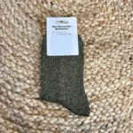 Chaussettes Paillettes "Mon Coeur" - kaki - taille-unique