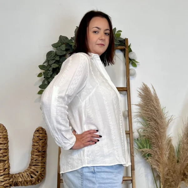 J942 - Chemise fantaise By One (T40-T48) - blanc - 48