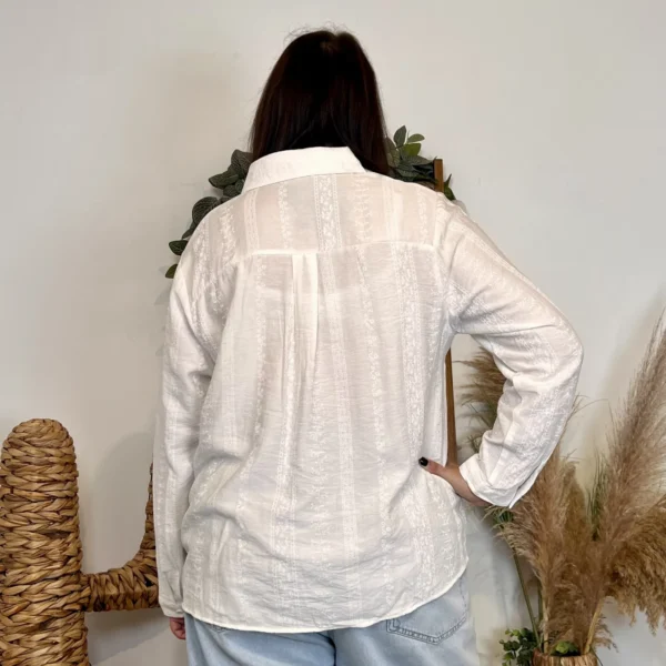 J942 - Chemise fantaise By One (T40-T48) - blanc - 48