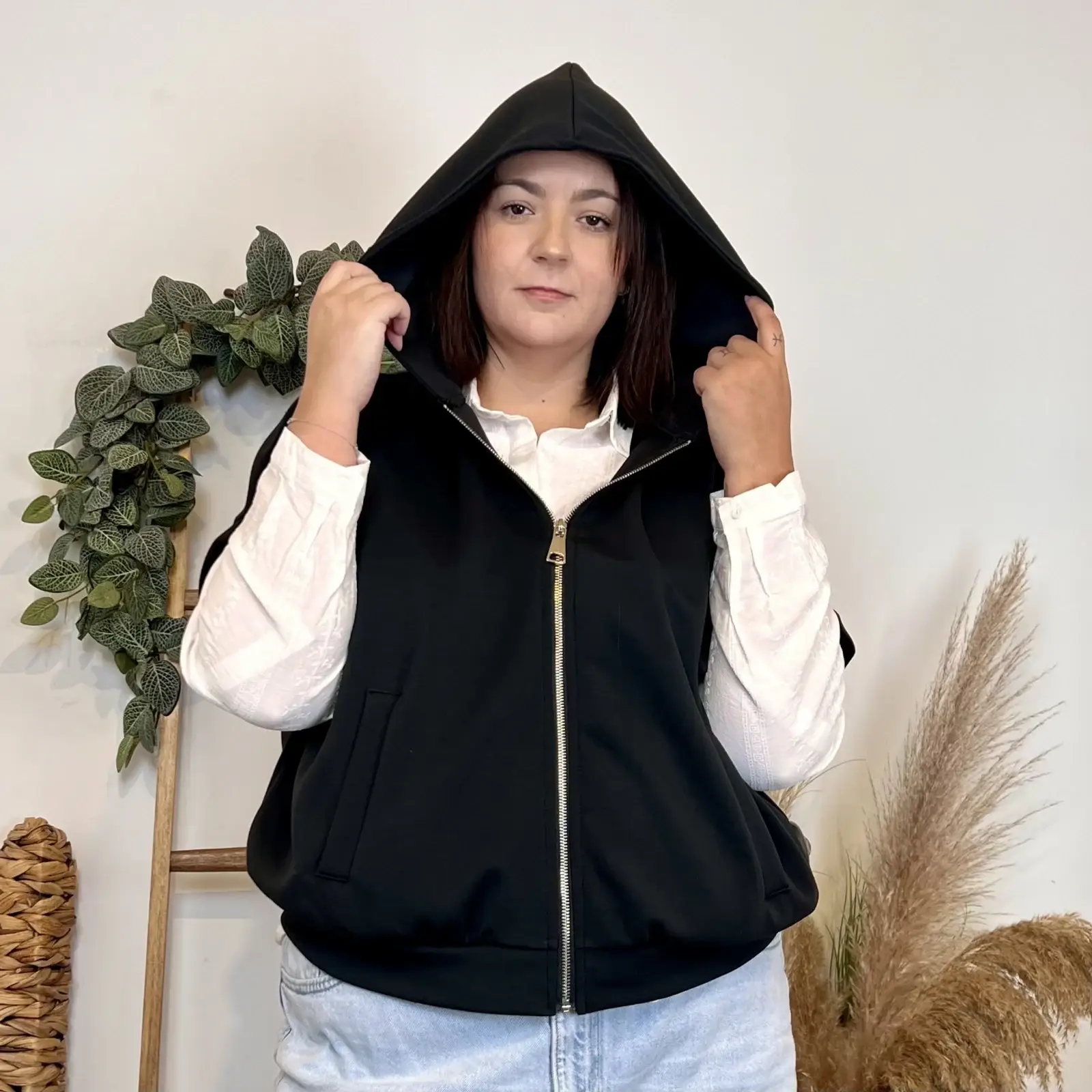 J882 - Sweat sans manche (GT) - noir - taille-unique-grande-taille