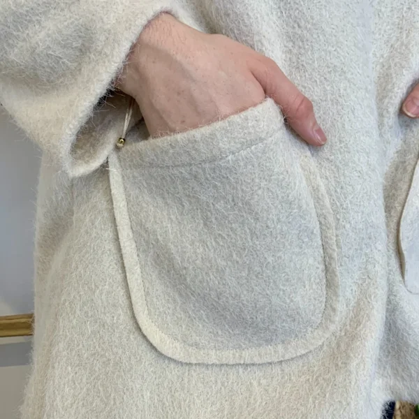 J986 - Manteau à capuche (TU) - beige - taille-unique