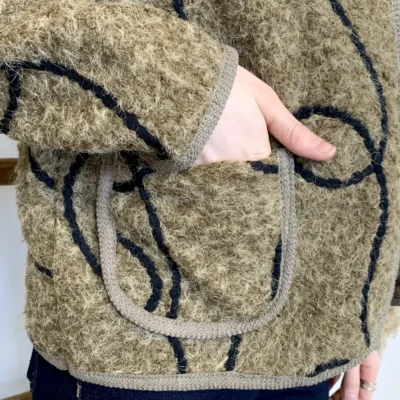 J984 - Gilet lignes (TU) - camel - taille-unique