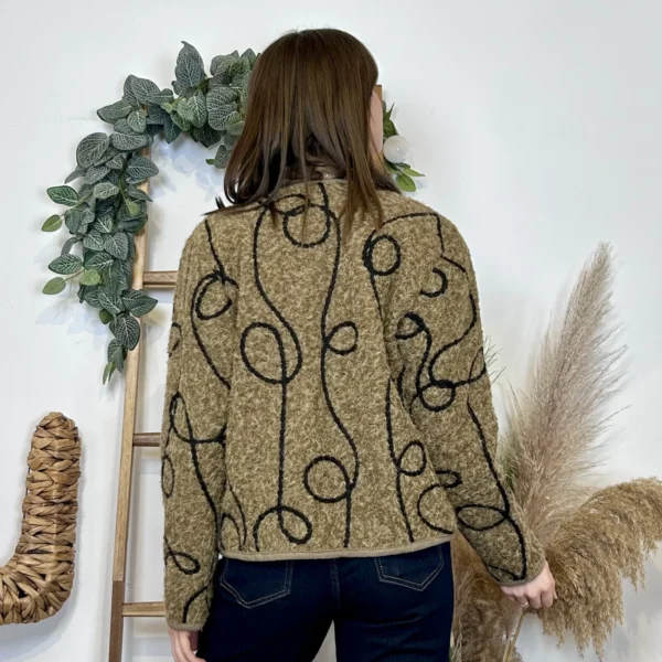 J984 - Gilet lignes (TU) - camel - taille-unique