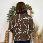 Gilet lignes (TU) - marron - taille-unique