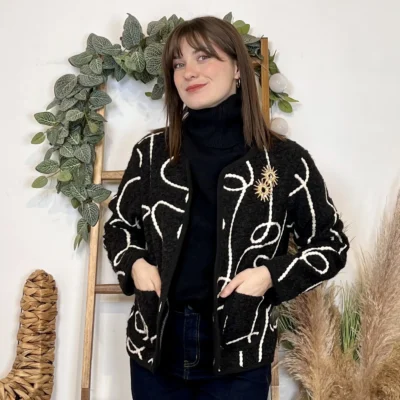 J984 - Gilet lignes (TU) - noir - taille-unique