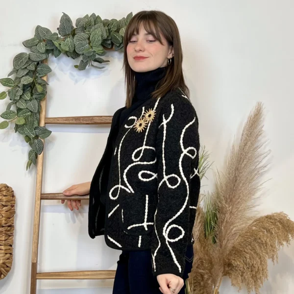 J984 - Gilet lignes (TU) - noir - taille-unique