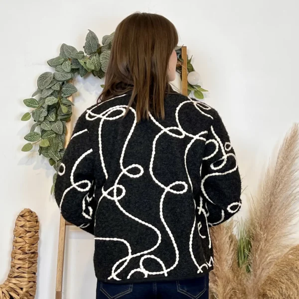 J984 - Gilet lignes (TU) - noir - taille-unique