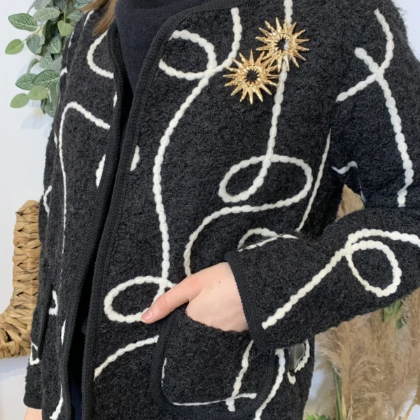 J984 - Gilet lignes (TU) - noir - taille-unique