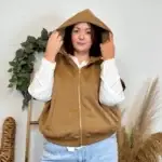 Sweat sans manche (GT) - camel - taille-unique-grande-taille