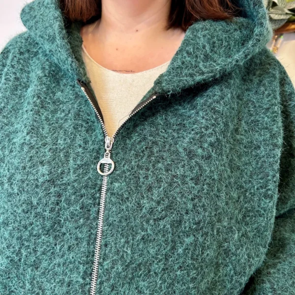 J995 - Manteau à capuche (GT) - vert - taille-unique-grande-taille